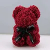 Funco di vegetazione floreale da 25 cm Orso in scatola regalo rose rosse orso orso orso orso di schiuma di rosa per giorni di Natale 230209