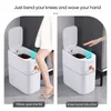 Waste Bins JOYBOS Induction Trash Can Smart Sensor Garbage Bin Automatic Packing 13L Kitchen Bathroom Waterproof Large Privacy Trash Bin 230210