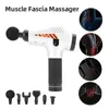 LCD Display Handheld Profession Massage Body Muscle Deep Percussion Fascia Guns For Pain Relief med 6 Heads 0209