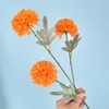 Decorative Flowers European-style Three-headed Table Tennis Chrysanthemum Dandelion Simulation Flower Silk Wedding Arrangement Home D