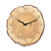 Wandklokken Horloge Murale12 inch houten vintage klok stille niet -tikkende batterijkantoor huisdecor woonkamer slaapkamer