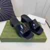 Женщины Slide Sandal Slippers Котланные каблуки тисненой пеленки.