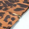 Skirts Sexy Suede Leopard Print Women's Mini A-line High Waist Bodycon Female Short Skirt 2023 Autumn Winter Ladies Bottom