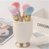 Makeup Brushes Les Merveilleuses Laduree Limited Edition Pot For Face Color Rose Powder Blush Holder Beauty Cosmetics Makeup Blender With Retail Box