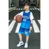 Clothing Sets Boys Summer Clothing Sets Short Sleeve Sport Suits Casual ONeck Letters Print QuickDrying Basketball Jersey Teenager Clothes W230210