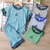 Clothing Sets child boy summer t shirt shorts 2pcs sports football basketball suit kids baby boy summer clothing W230210