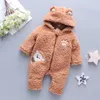 Coat born Baby Spring Winter Clothes Jacket Girls Jumpsuit Boys Soft Lamb Velvet Bear 0 18 Months 230209