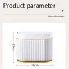 Lixo de lixo lixo 4L Lixo do sensor inteligente pode mesa pequena adorável mini luz de luxo de luxo mini cesto de cesta de bucket pequeno escritorio 230210