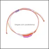 Anklets Est Summer Beach Beaded Braided Rope Anklet Bracelet For Woman Man Waterproof Cord Bohemian Pendant Jewelry Gift Drop Deliver Dhiw1