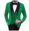 Мужские костюмы Blazers Blue Slit Mens Suits 3 штука черная шаль в лацка