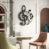 Horloges murales Horloge Murale Vintage Horloge Décorative Design Moderne Noir Salon De Luxe Autocollant 3D Acrylique Miroir Cuisine Silencieux