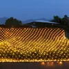 200 LED 9,8 piedi x 6,6 piedi Cool White Outdoor Fariy String Mesh Light Decorative Lighting 1,5 M x1,5 m Crestech