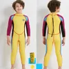 Kledingsets meisjes wetsuit neoprenes 25 mm duikpakken kinderen houden warme lange mouw zwemkleding jongens uv bescherming badmode voor kinderen w230210