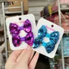 Lovely Children Girls Ribbon Rainbow Hair Bow Sequins Hair Accessories Shining Pins Party Hair Clips 1568