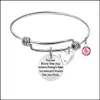 Bracelet Inspirational Faith Rose Birthstone Charm Bracelet Pour Femmes 60Mm Extensible En Acier Inoxydable Taille Fil Drop Livraison Bijoux Dhijv