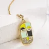 Pendant Necklaces Personality Colorful Cartoon Head Necklace For Couples Jewelry