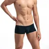 Cuecas masculinas de algodão cintura baixa sexy respirável conforto boxers simples