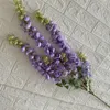 Decorative Flowers 2 Pcs Wisteria Artificial Wedding Arch Decoration Fake Flower String Rattan Trailing Wall Decor Plants