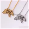 Pendentif Colliers Joli Collier Gravé Animal Pendentifs Fête Des Mères Cadeau Pour Maman Mode Beautifly Jewlery Plaqué Sier Chaîne En Or Dhaz2