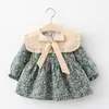 Doopjurken geboren babymeisjes Spring kleding lange mouw bloemen voor 1 jaar verjaardag kleding outfit dragen 230209