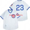 Stitched New College Baseball Wears Baseball 23 Ryne Sandberg Jersey Baseball Hall of Fame Jerseys 1942 1969 1994 White Blue Grey