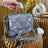 Mini Draagbare 19 Dames Klassieke Flap Schoudertas Lakleer Gewatteerde Hardware Luxe Ontwerpers Tas Trend Crossbody Birkins Handtas Kaarthouder Clutch Portemonnee