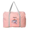 Sacs Duffel Sac de voyage Organisateur Femmes Camping en plein air Accessoires de rangement de bagages Série d'images blanches Pliable Sac à main de grande capacité