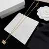 Designer Letter Pendant Neckor Ladies Luxury Nacklace Girls Jewelery Womens Ornament Party Accessories High Quality 2 Colors