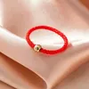 New Black Red Rope Beads Braided Ring for Women Men Couple Finger Lucky Rings Handmade Jewelry Wedding Party Gift