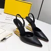 Fashion First Sandals Pointed Toe Wedge Heels 2022 Designer Summer New Sexy Real Sheepskin Back Strap Women Shoes Custom Large Siz4017523