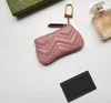 Letras mini cremallera de cuero Carteras para llaves Titulares de tarjetas Hombres mujeres Monedero Lienzo Diseñador Moda negro rojo rosa