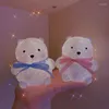 Luces nocturnas Led Bear Plastic Niños Luz mini caricatura Ornamento carto a caricatura Lámpara de noche de la noche