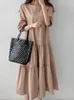 Casual klänningar kvinnor sommar sundress mode o nacke halva ärm Semesterklänning överdimensionerad strandrock femme ruffles midi vestidoscasual