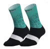 Sports Socks Mesh Fabric Cycling Knee-High For Man Breathable Anti Slip Compression Hiking Skiing Basketball Athletic