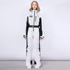 Vestes de Ski d'hiver, combinaison de Ski une pièce pour femme, salopette coupe cintrée, chaude, pour Sports de plein air, Snowboard, coupe-vent, imperméable