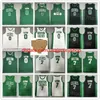 Mężczyźni The Finals Patch Basketball Jayson Tatum Jersey 0 Jaylen Brown 7 Czarna zielona biała drużyna kolor oddychający