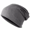 Berretti Tinta unita Autunno Inverno Primavera Berretti Cappelli per uomo Uomo Classico Hip Hop Bonnet Caps Morbido cotone antivento Skullies Gorros