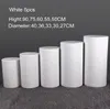 Other Festive Party Supplies 3 5pcs Round Cylinder Pedestal Display White Gold Art Decor Cake Rack Plinths Pillars for DIY Wedding Decorations Holiday 230209