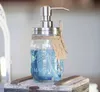 DIY Handseifenspenderpumpe Edelstahl-Einmachglas-Arbeitsplatten-Seifen-/Lotionspender (Glas nicht im Lieferumfang enthalten)