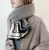 Fashion Scarf Warm Rectangular Striped Gray Jacquard Winter Warp Knitted Scarfs Factory Wholesale