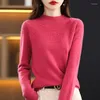 Women's Sweaters 100 Pure Wool Warm First-line Ready To Wear Seamless Loose Thin Lazy Style Hollow Out Sweater Women's Base Coat