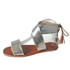 Zomerstijl Nieuw Rome voor gladiator vrouwen platte sandalen schoenen vrouwelijk strand casual chaussure femme t