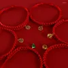 Dog Collars Pet Supply Red String Weave Cat Collar Chinese Style Fuxi Spring Dragon Boat Festival Zongzi Bell Necklace 1PC