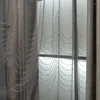 リビングルームのダイニングベッドのためのカーテンカーテン豪華な北欧のシンプルでモダンなスプライシングソリッドカラーダークパターンジャクアードハイシェーディング