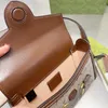 ビンテージミニバッグクロスボディバッグボックス女性ハンドバッグ財布アーカイブデザインキャンバスパッチワークファッションレター磁気閉鎖ゴールドハードウェア