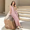 Roupas étnicas Luruxy Kaftan Bordado Abaya Dress ABAYA Oriente Médio Arábico Marroquino Caftan Dubai Partido Muçulmano Roupas de noite Mulheres islâmicas