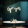 Hängslampor nordiska modern minimalistisk lampa för vardagsrum matbord ljuslinjer bar hängande belysning