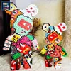 Blocos 7220PCS Half Anatomy Bear Nano Building Blocks Cartoon Color Com Gaveta Modelo Criativo Micro Diamond Tijolos Brinquedos Para Crianças