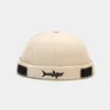 Beretten LDSLYJR VINTAGE DOCKER CAP RUIMLOSS HAT BEHADBAAR BEANIE HATS Katoen Verstelbare brief Verhuurder Sailor Mannen en vrouwen 34