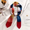 Scarves Fashion Neckerchief Women Hair 2023 Luxury Scarf Shawl Wrap Headband Hijab Lady Suqare Female Girl Silk Bandana 70cm